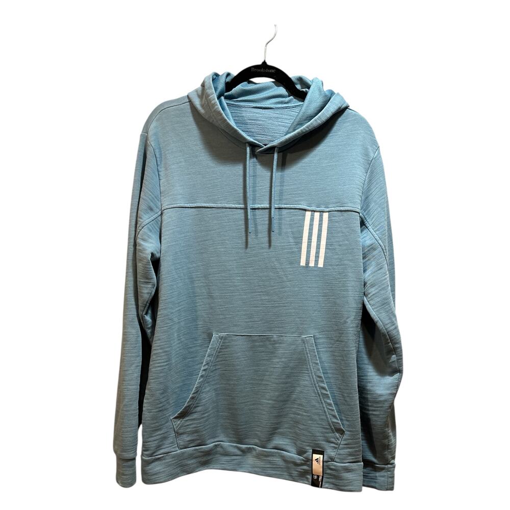 Adidas blue pullover stretch lightweight hoodie sweatshirt men’s medium